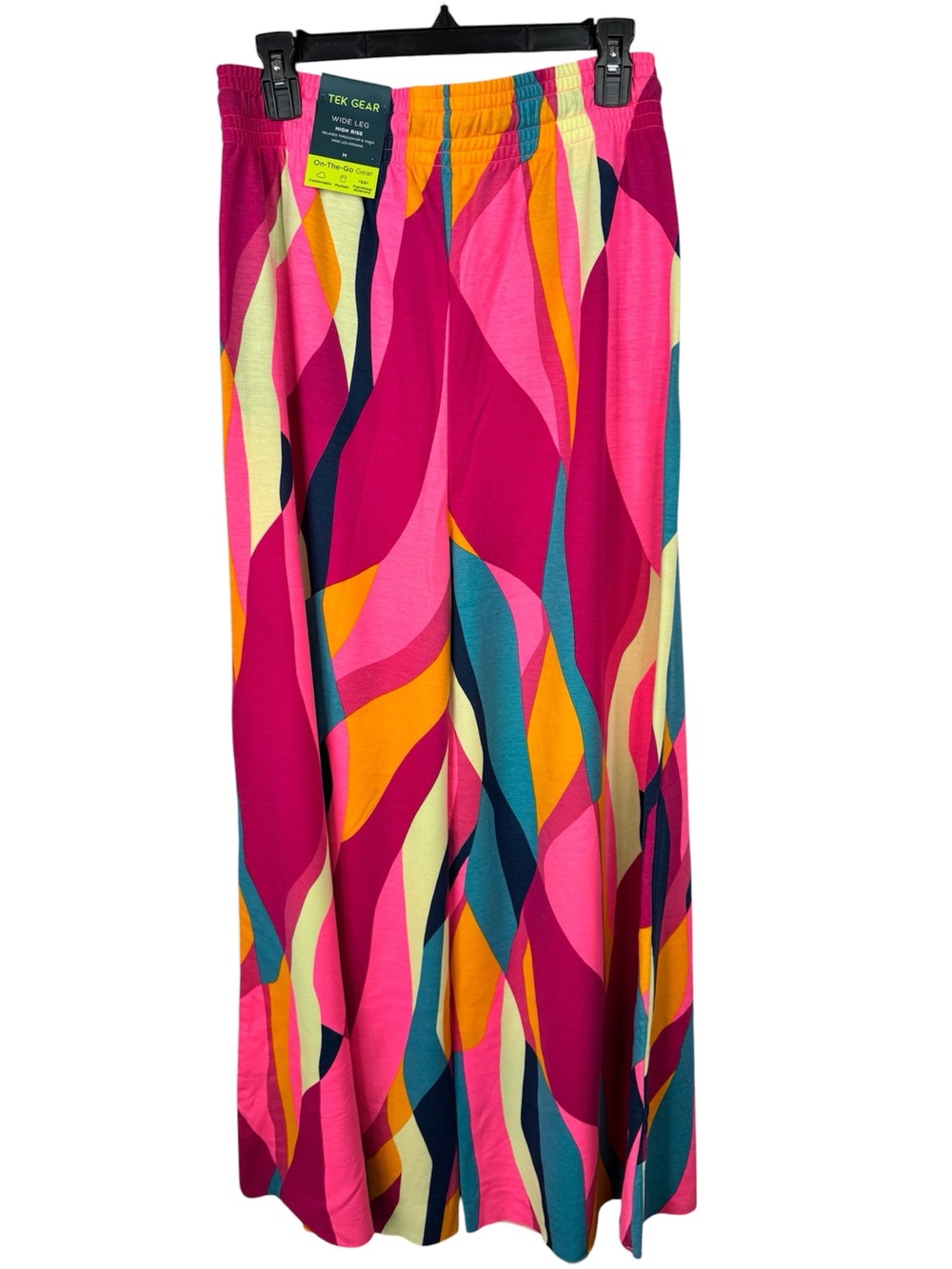 Tek Gear Multicolor Wide-Leg High Rise Drawstring Pants - Picture 4 of 7